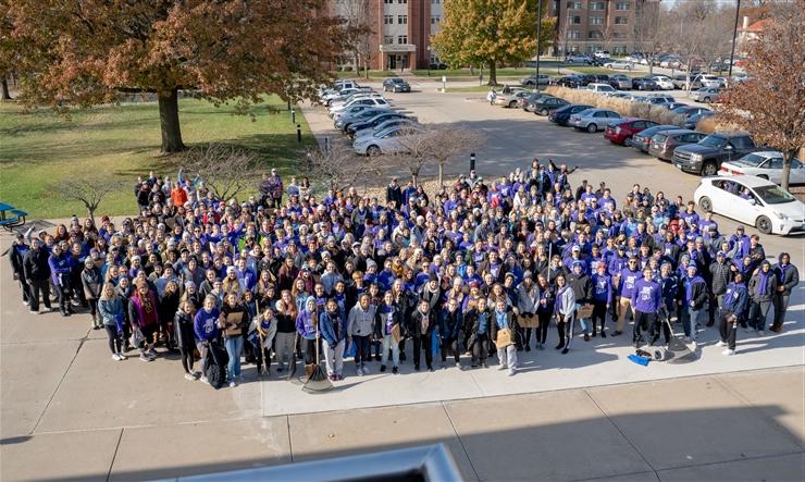 group of students who volunteered